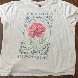 Women's Paris Market Graphic Tee - White